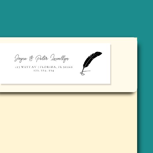 Elegante Veer Retouradreslabels Etiket