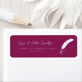 Elegante Veer Retouradreslabels Rood Etiket (Insitu)