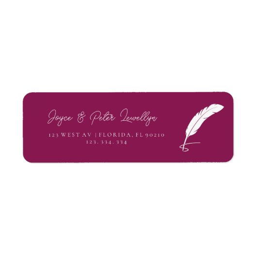 Elegante Veer Retouradreslabels Rood Etiket (Voorkant)