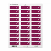 Elegante Veer Retouradreslabels Rood Etiket (Full Sheet)