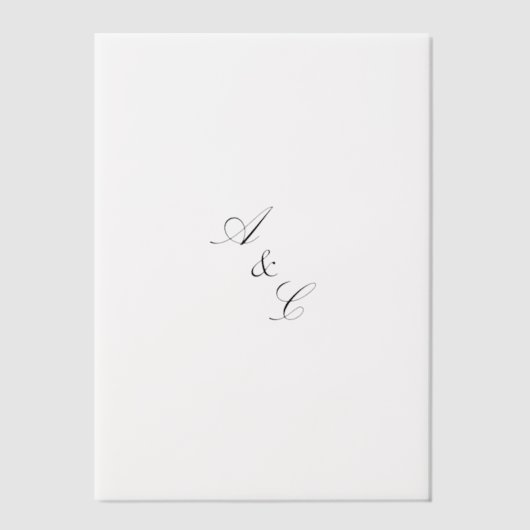 Elegante Vellum bruiloft uitnodiging overlay (Voorkant)