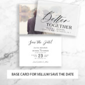 Elegante vellum overlay bordeaux bruiloft save dat uitnodigingen