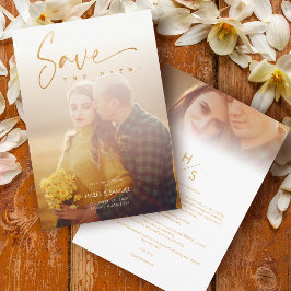 Elegante Vellum Overlay Bruiloft 2 Foto's