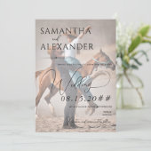 Elegante Vellum Overlay Minimalistische foto bruil Kaart (Staand voorkant)