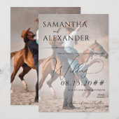 Elegante Vellum Overlay Minimalistische foto bruil Kaart (Voorkant / Achterkant)