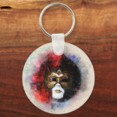 Elegante Venetiaanse Carnaval Masker Sleutelhanger (Voorkant)