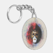 Elegante Venetiaanse Carnaval Masker Sleutelhanger (Voorkant Links)