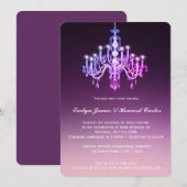 Elegante Venetiaanse Kroonluchter | Trouw Uitnodig Kaart (Voorkant / Achterkant)