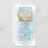 Elegante Venue Fountain Dove Luxe Trouwprogramma (Voorkant)