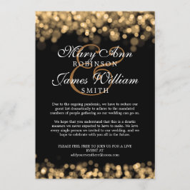 Elegante Veranderen Verlaagde Bruiloftsgouden Lich Kaart