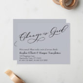 Elegante verandering is goede blauwe bewegende aan notitiekaartje (Voorkant / Achterkant in situ)