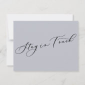 Elegante verandering is goede blauwe bewegende aan notitiekaartje (Achterkant)