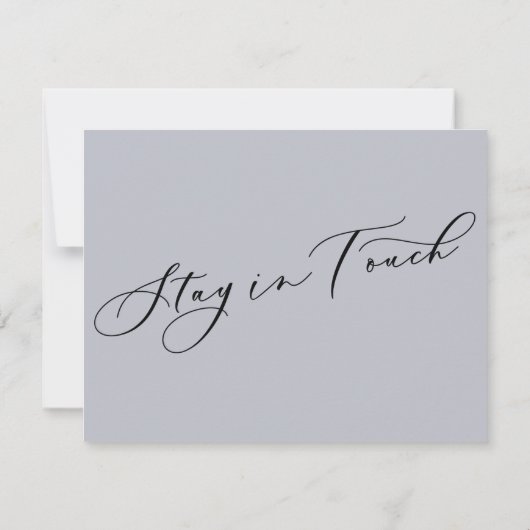 Elegante verandering is goede blauwe bewegende aan notitiekaartje (Achterkant)