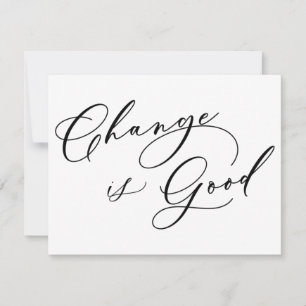 Elegante verandering is goede nieuwe adresaankondi notitiekaartje