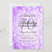 Elegante VERASSING 70ste verjaardag paarse lichten Kaart (Voorkant)