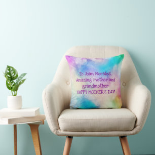 Elegante Verbazingwekkende Moeder Oma Watercolor K Kussen