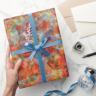 Elegante Verbrand Oranje Prisma Cadeaupapier
