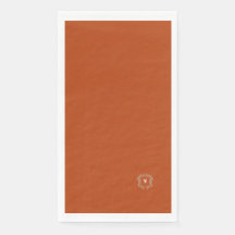 Elegante verbrande oranje monogram wapen trouw ser