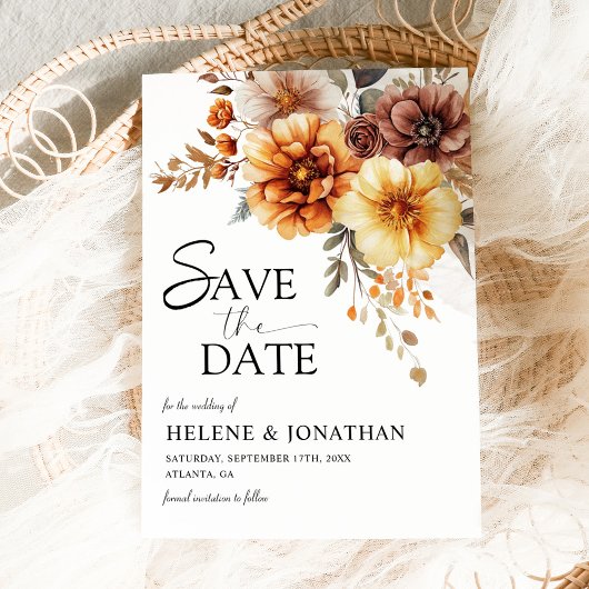 Elegante Verbrande Sinaasappel Roest Terracotta Fa Save The Date