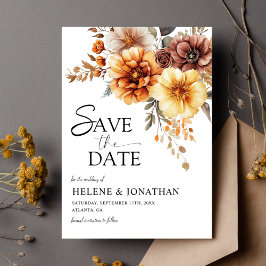 Elegante Verbrande Sinaasappel Roest Terracotta Fa Save The Date