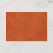 Elegante verbrande Sinaasappels trouwdetails Informatiekaartje (Achterkant)