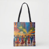 Elegante verfijnde Harlem Renaissance schommel Tote Bag (Voorkant)