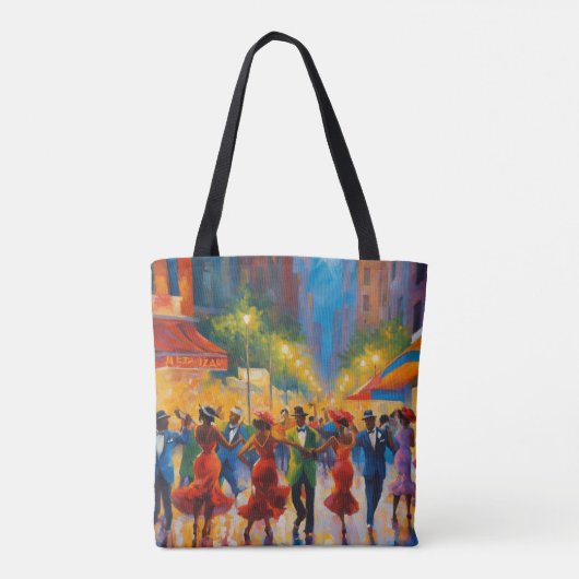 Elegante verfijnde Harlem Renaissance Swing Tote Bag (Achterkant)