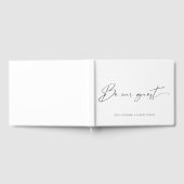 Elegante verfijnde kalligrafie bruiloft gastenboek (Volledig)
