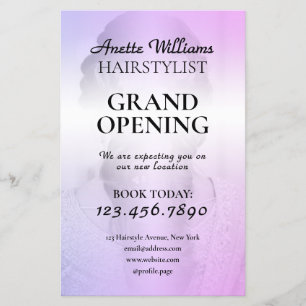 Elegante verfijnde minimalistische kapsalon flyer
