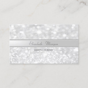 Elegante verfijnde moderne glitter bokeh,parels visitekaartje
