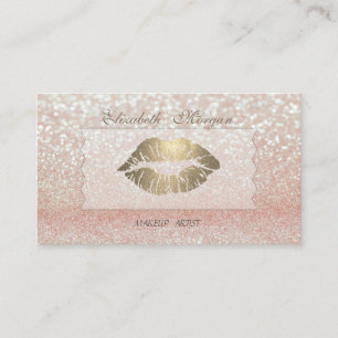 Elegante Verfijnde Moderne Glitterende Bokeh,Lippe Visitekaartje