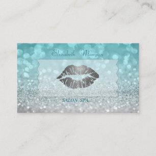 Elegante Verfijnde Moderne Glitterende Bokeh Lippe Visitekaartje