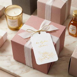 Elegante vergulde gepersonaliseerde cadeautag cadeaulabels