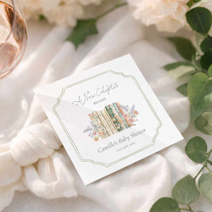 Elegante Verhaaltjesboek Baby Shower Servet