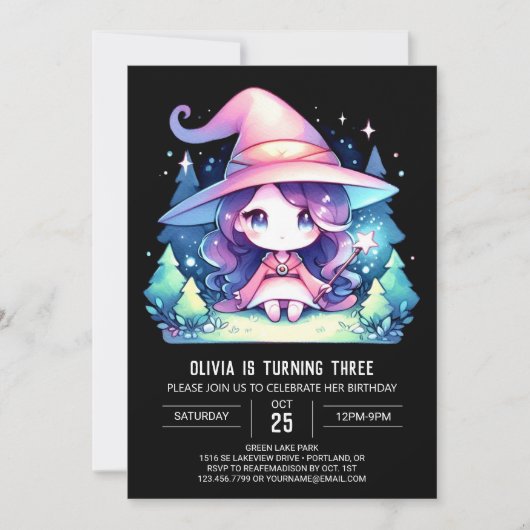 Elegante verjaardag Boho Wizard Kaart (Voorkant)