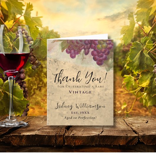 Elegante verjaardag gepersonaliseerde dank u bedankkaart