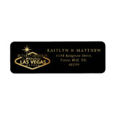 Elegante verjaardag in Las Vegas Etiket (Voorkant)