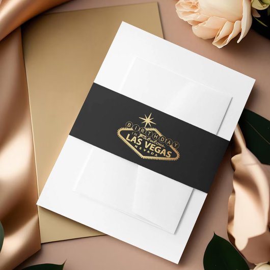 Elegante verjaardag in Las Vegas Uitnodigingen Wikkel