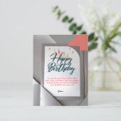 Elegante verjaardag Kaart met modern design (Staand voorkant)