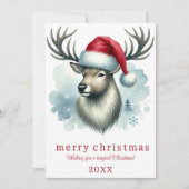 Elegante verjaardag Kaart zonder foto met rendier (Voorkant)