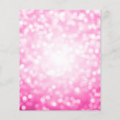 Elegante Verjaardag Roze Glitter Lights Place Card (Achterkant)