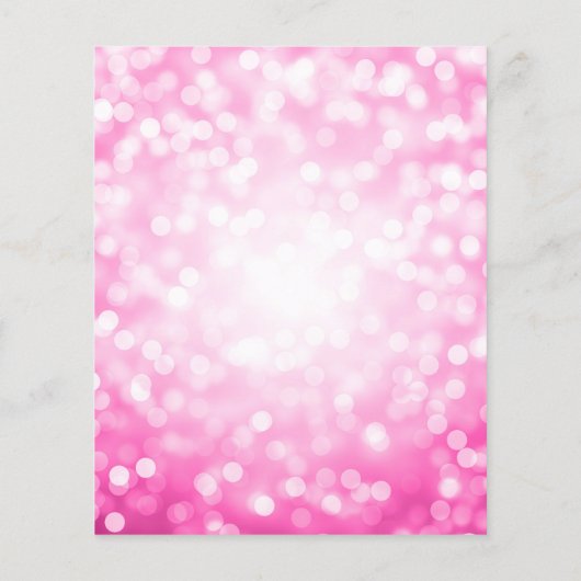 Elegante Verjaardag Roze Glitter Lights Place Card (Achterkant)
