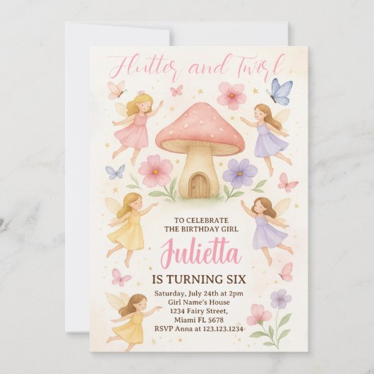 Elegante verjaardag uitnodiging (Voorkant)