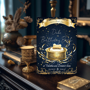 Elegante verjaardag van de hond   Luxe feest voor  Kaart