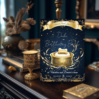 Elegante verjaardag van de hond | Luxe feest voor  Kaart