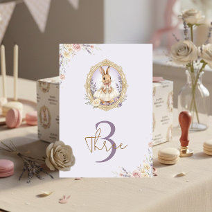Elegante Verjaardag van Vintage Waterverf Konijn Kaart