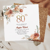 Elegante verjaardag viering bloementerracotta gl kaart