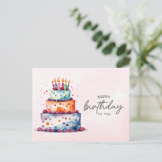 Elegante verjaardag voor jou briefkaart (Staand voorkant)