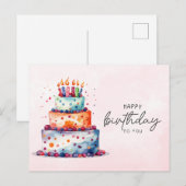 Elegante verjaardag voor jou briefkaart (Voorkant / Achterkant)