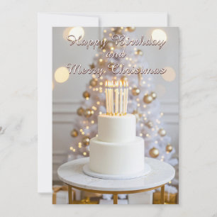 Elegante verjaardags- en kerstgroet feestdagenkaart